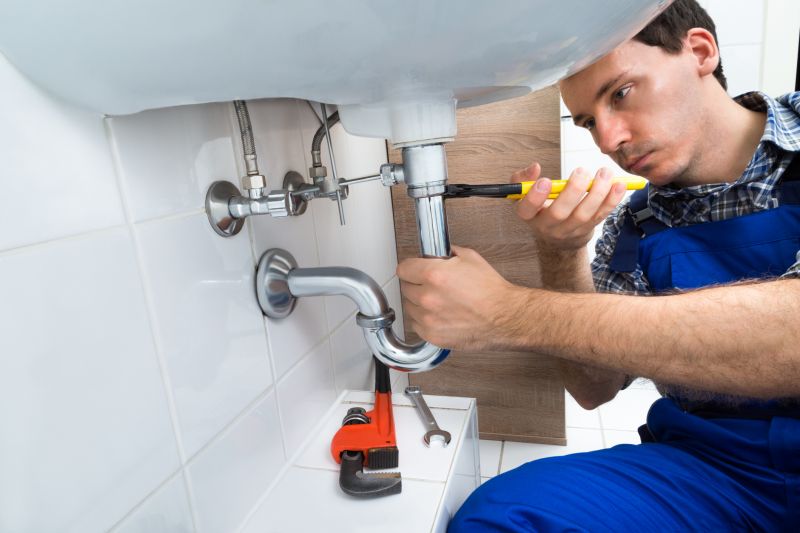 Plumber Working on a Sink